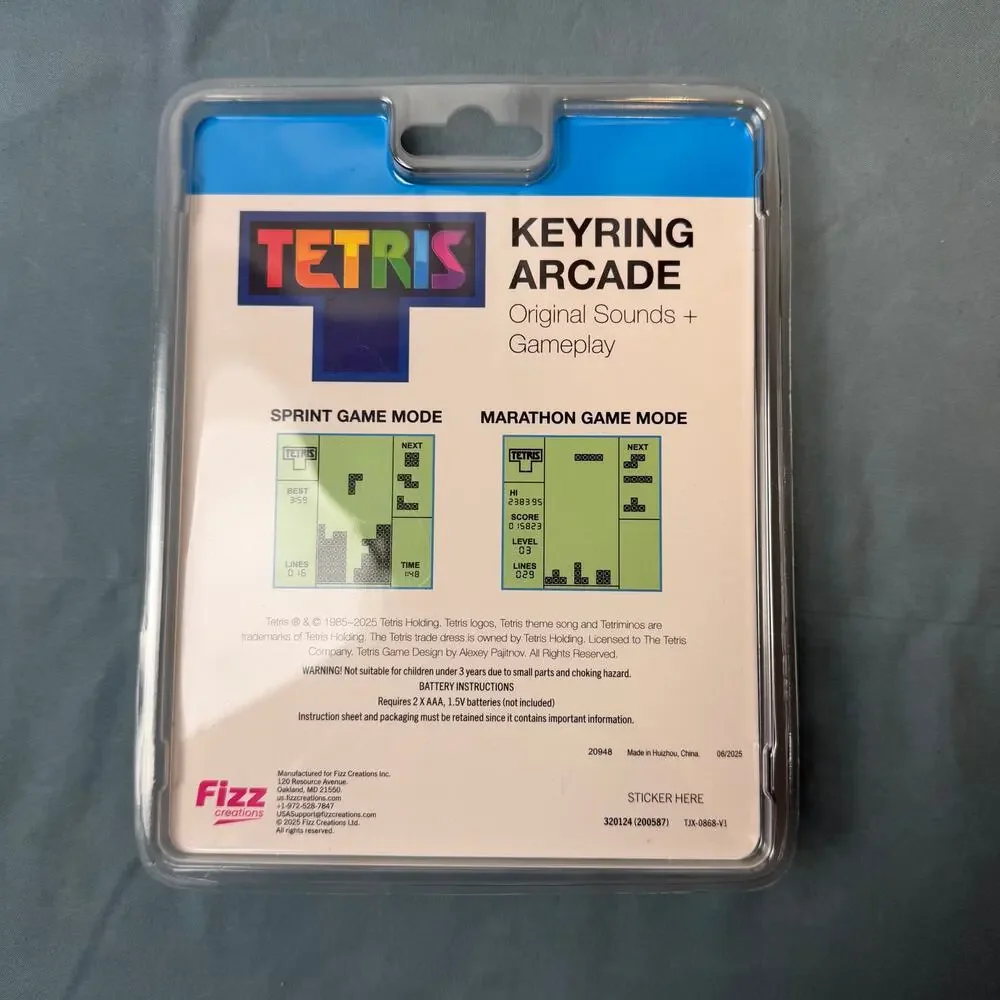 Tetris Keyring Arcade Game NEW Sealed‎ Mini Handheld Official Retro Toy